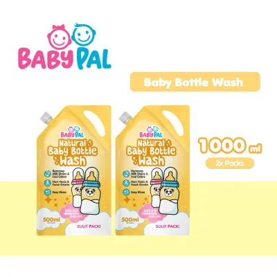 Babypal Natural Baby Bottle Wash and Nipple Cleanser Safe for Baby Refill Pack of 2 (500ml)