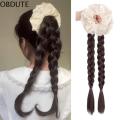 OBDUTE White Lace Hair Bands Ponytail Holders Hair Artifact Korean Style Pony Tail Hairpiece Elegant Synthetic Boxing Braided Wig Women. 