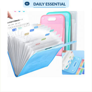 【DAILY ESSENTIAL】 A4 File Organizer Bag / Portable File Folder / Office Documents Storage / Paper Organizer