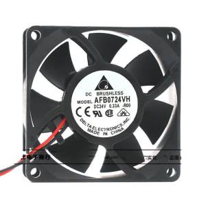 แฟน DC24V ขนาด 70 มม. สำหรับ Delta AFB0724VH 7025 DC 24V 0.33A 7 ซม. แฟนระบายความร้อนแบบบอลคู่สำหรับอินเวอร์เตอร์เซิร์ฟเวอร์ ขนาด 70X70X25 มม.
