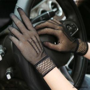 [COD] zhangyuqing 1 Pair Hot Sale Fishnet Mesh Glove Fashion Women Lady Girl Glove Protection Lace Elegant Lady Style Gloves Black And White