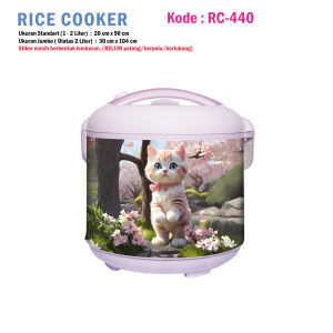 Stiker Magic Com atau Rice Cooker Motif Kucing