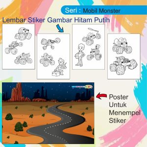 Colorfun Educational Sticker - Mainan Edukasi Anak Mewarnai Gambar Stiker Tempel