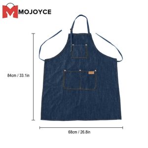 Chuyên Nghiệp Thợ Làm Tóc cắt tóc Tạp Dề Với dây đai điều chỉnh Và Chất liệu denim Cho Salon Và tiệm hớt tóc