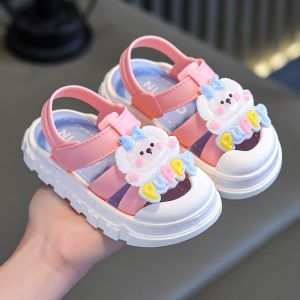 Xăng Đan Trẻ Em Chống Trượt Quai Dán PVC Cao Cấp Cho Bé Trai Bé Gái Size 21-30 Phong Cách Hàn Quốc