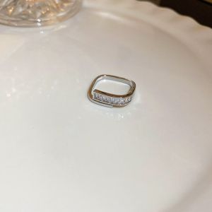 South Korea ins Triangular zircon open ring niche creative versatile index finger ring elegant and luxurious accessory with a high-end feel