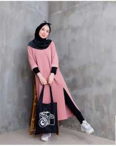 SHINE4 BAJU JUMBO TUNIK ATASAN WANITA MUSLIM & LEBAR Lengan Panjang