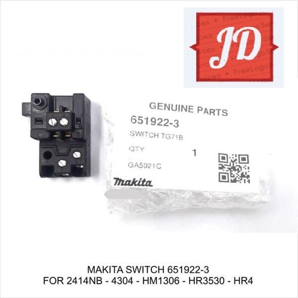 Power Tool Switch For Makita HM1400 HM1800 Drills - 651131-4 | L&S - View #5
