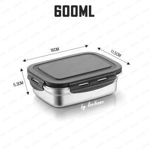 SG SUS316 Stainless Steel Airtight Food Container Lunch Box Leakproof Fridge Storage Fresh Anti-Bacterial Picnic Camping