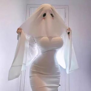 Ghost Girl cos The same cute ghost dress for women as worn by Mrs. Xingzi cosplay Halloween stage costume