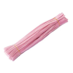 Salime 100PCS Colorful Chenille Stem Twisted Rod Wool Root Fluffy Bar Iron Wire DIY Handcraft Twisting Decorations Pipe Cleaners Plush