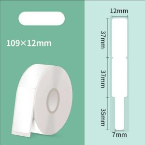 CHENJIE Giấy nhiệt Thẻ nhận dạng dây nhãn Cáp Nhãn dán Siêu thị Miếng dán đánh dấu dây mạng máy in Băng máy in Đa năng Giấy nhãn nhiệt Dành cho máy ghim D110 D101 D11