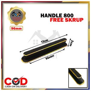 Tarikan Gagang Handle Handel Pintu 800 Black List Gold Pegangan Pintu Laci Meja Minimalis