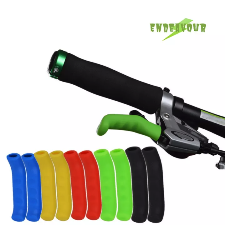 Endeavour 1pair Bicycle Brake Handle Cover Silicone MTB Bike Bicycle  Handlebar Protect Cover anti-slip Bicycle Protective Gear Bike accessories 