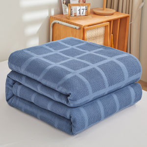 Lớp Một bông tổ ong Chăn điều hòa không khí mềm mại và thân thiện với da Waffle Khăn gạc Quilt Tấm bọc giường