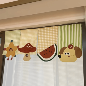 NEXTYOO Tem nhãn dán ma thuật Rèm cửa hoạt hình 40x60cm Vách ngăn Màn cửa nửa Phong cách Rèm ngăn bếp Trang chủ