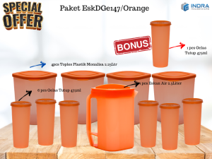 Paket Toples Plastik Monalisa 2.25Liter/EskDGe147/isi 11pcs/BONUS 1 PCS GELAS TUTUP