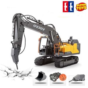 รถแม็คโคร Volvo Double Eagle E568-003 รถแบคโฮ  รถแมคโคร รถดัมพ์ สไตล์ Volvo รถบรรทุก รถบังคับ 1/14 2.4Ghz Rc