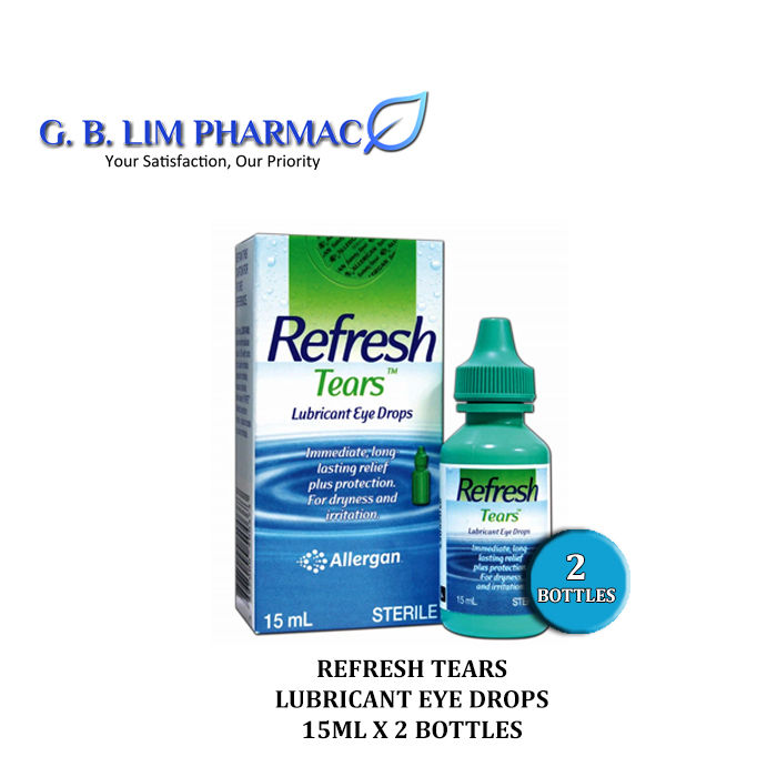 REFRESH TEARS LUBRICANT EYE DROP 15ML X 2 BOTTLES (EXP 4SEP2024