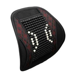 Car Accessory Ventilated Cooling Seat Pad Back Cushion Beaded Vehicle Chair Seat Cover Lumbar Back Brace Support Cushion