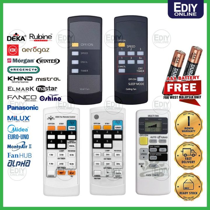 Universal Fan Remote Control Wings Elmark KDK Remot Control Tools Lazada