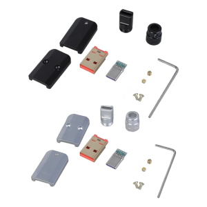 Screw Mounting Type USB 2.0 Type C Male Plug Connector DIY Kit Support 65W Charging for Cable Component Assembly