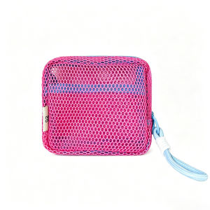 Mini Dopamine Mesh Zipper PouchTravel Lipstick Storage Bag Small Handbag Purse For Women Girls