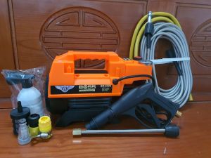 Máy rửa xe tự động mini máy rửa xe tưới cây gia đình công suất lớn máy có chỉnh áp ở đầu dây rửa 15m tặng bình bọt và cần nối sung dài