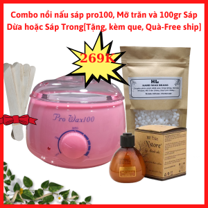 [FRESHIP+QUÀ 10k] Combo nồi nấu sáp nóng pro100 Mỡ trăn Nstore 100gr Sáp nhập khẩu úc cao cấp Sáp dừa & Sáp Trong suốtSáp wax lông nóng dạng hạt đậu Hard Wax Beansmùi cực thơm không hắc siêu bám lông