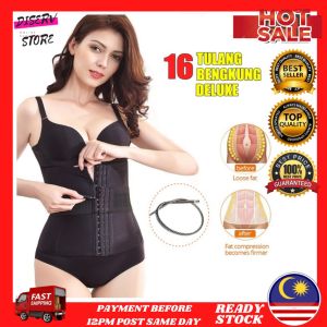 DISERVSTORE Bengkung Diamond Ala Sajat 16 Tulang With Belt Korset Bengkung Bersalin 2 Lapis Pelangsing | Corset Girdle annette Bekung / Bekong Kempis Perut Perempuan Waist Trainer Belt Bersalin Super Slim Body Shaper Waist Girdle Waist Trainer Waist Trim