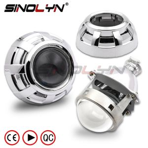Sinolyn Bi-xenon Lens Projectors 3.0 inch H4 H7 Car Headlamp H1 HID LED Bulb With Apollo Shrouds For Car Headlights Custom Retrofit DIY RHD
