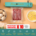 Vacum sealer makanan  fresh cerdas makanan food packing machine mesin vacuum sealer alat  vakun makanan frozen Plastic Vacuum (10 Lembar) Free. 