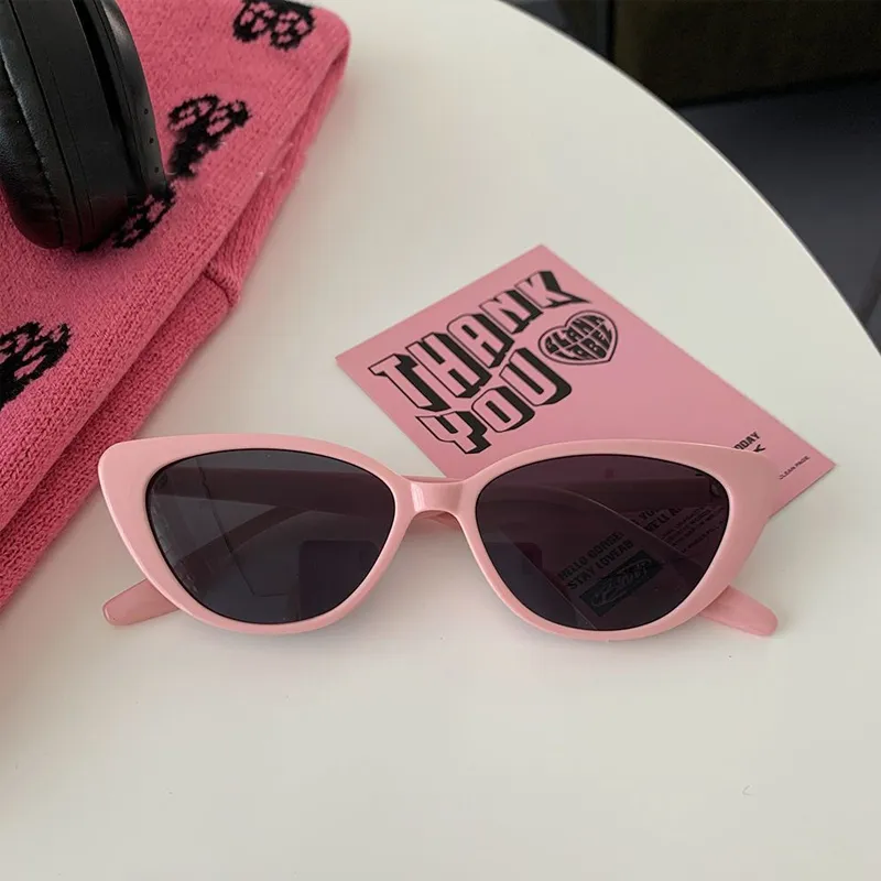 Fashion PC hip-hop cat-eye sunglasses women's small frame