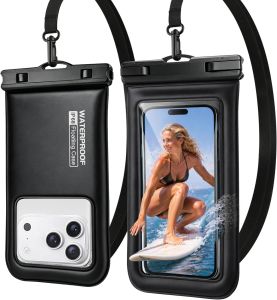 Floating Waterproof Phone Pouch 2 Pack IP68 Dry bag Case for 6.9" Phones Waterproof Phone CaseFloats in Water&TouchscreenUnderwater ShootingFits iPhone/Samsungfor SnorkelingBeachKayak Cruise
