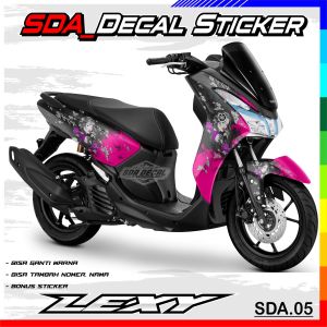 Decal Stiker Full Body Yamaha Lexi - Decal Sticker Variasi Motor Yamaha Lexi Premium Racing SDA.05
