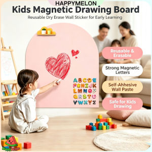 Magnetic Play Canvas for Kids Self-Adhesive Magnetic Wall Board Reusable Drawing & Letter Magnet Play Surface Early Learning Educational Toy for Toddler Playroom