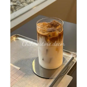 Ly thuỷ tinh mỏng chịu nhiệt cà phê Hàn Quốc cốc/ ly thuỷ tinh cà phê matcha latte cold brew - Chihirostore.decor