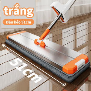 Cây Lau Nhà Tự Vắt Thông Minh AIODIY 360° - Thiết kế bàn lau phẳng 51cm lau khô/ướt 2 trong 1 tặng kèm 2 bông lau