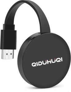 Wireless Display AdapterScreen mirroring Adapter for tv for i-OS/Android/Windows/i-Phone/Tablet L-aptop to H-DTV Monitor Projector Support Air-Play DLNA Miracast(Charcoal Black 1080P)