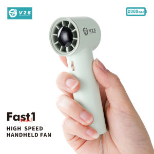 V2S Fast1 Mini Fan Handheld USB Rechargeable 100 Level Adjustment Speed LED Digital Display Electric Fan