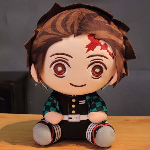 YOUSHI TOP 20CM Kids Gift Kimetsu no Yaiba Tomioka Giyuu Kamado Nezuko Plush Pillow Kamado Tanjirou Stuffed Toys Plush Dolls Demon Slayer Anime Plush Toys