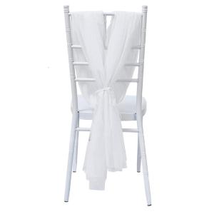 Trắng khăn thắt lưng ghế thanh lịch hiển thị cho lối đi đám cưới trang trí tuyệt vải tuyn cho nhà thờ và tổ chức sự kiện treo lên