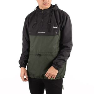 Jaket Pria Cagoule Hitam Snowdop Waterfrop (Anti Air) Wolv Terlaris