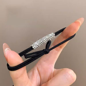 Shiny Hair Band Rhinestone 🎀 超闪一字水钻发圈 Getah Rambut Berkilau Korea Gaya Mewah Tahan Lasak Hair Tie Elastic Flash Korean Women Cute