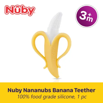 Nuby 3m+ NanaNubs Banana Silicone Teether