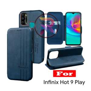 Infinix Hot 9 Play Case Flip Magnet Dompet Motif Triple x Flip Cover Leather Premium Casing HP