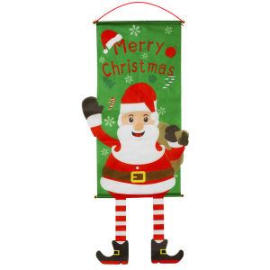 BHQ Christmas Door Banner Backdrop Hanging Decoration Santa Claus Ornaments Wall Pendant Party Supplies