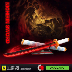 Đồ Chơi Lắp Ráp Xếp Hình Mô Hình Kiếm Viêm Trụ Nichirin Sword Rengoku Dạ Quang Anime Kimetsu No Yaiba 731 Với 806 Chi Tiết