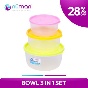 Kontainer Box Toples Bulat 3in 1 Plastik Makanan Kulkas Murah Bening Kecil Makanan Unik Kulkas Import Lucu Ringan Bowl