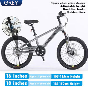 Bike for kids with Disc Brake Carbon Steel with Shock 16 18 inch Absorbers Steel bike for 4 12 year kids Mountain bike